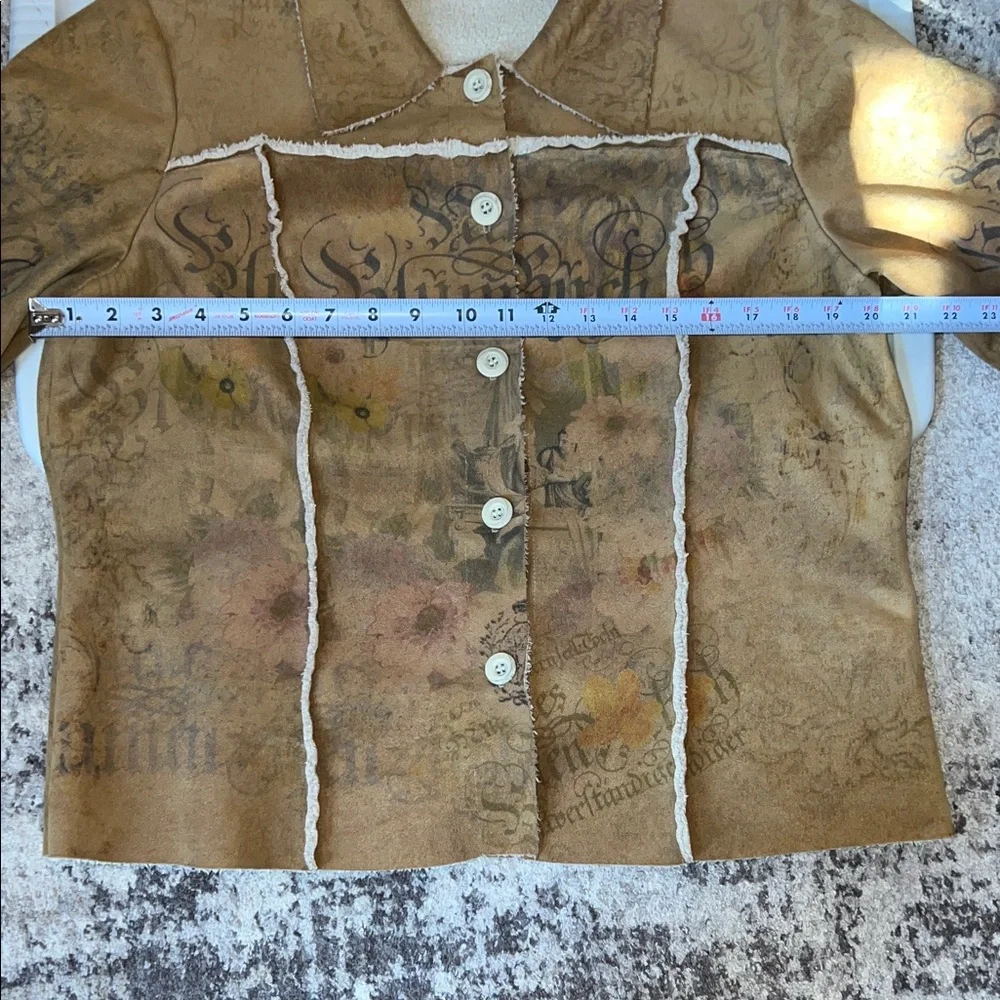 Db Sport Brown Shearling lined Women's Jacket vintage unique Yellowstone style - Picture 8 of 9